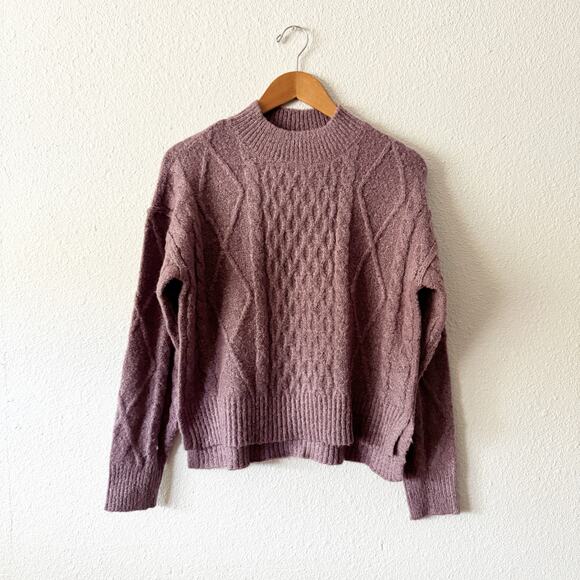 Love Ellie Sweater Womens Small Mock Neck Fall Winter Muted Soft - Picture 1 of 6
